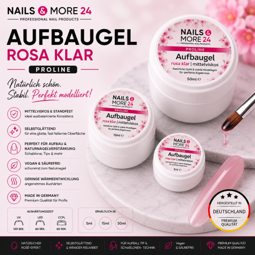 NAM24 - Aufbaugel Rosa Klar | Mittelviskos (5-50g)
